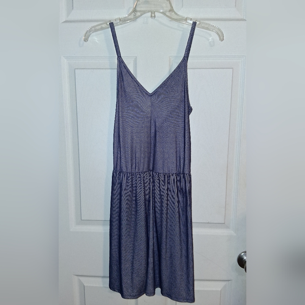 Universal Thread Navy Blue Striped Mini Dress